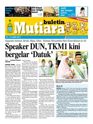 cover image of Buletin Mutiara 16-31 Ogos 2013
